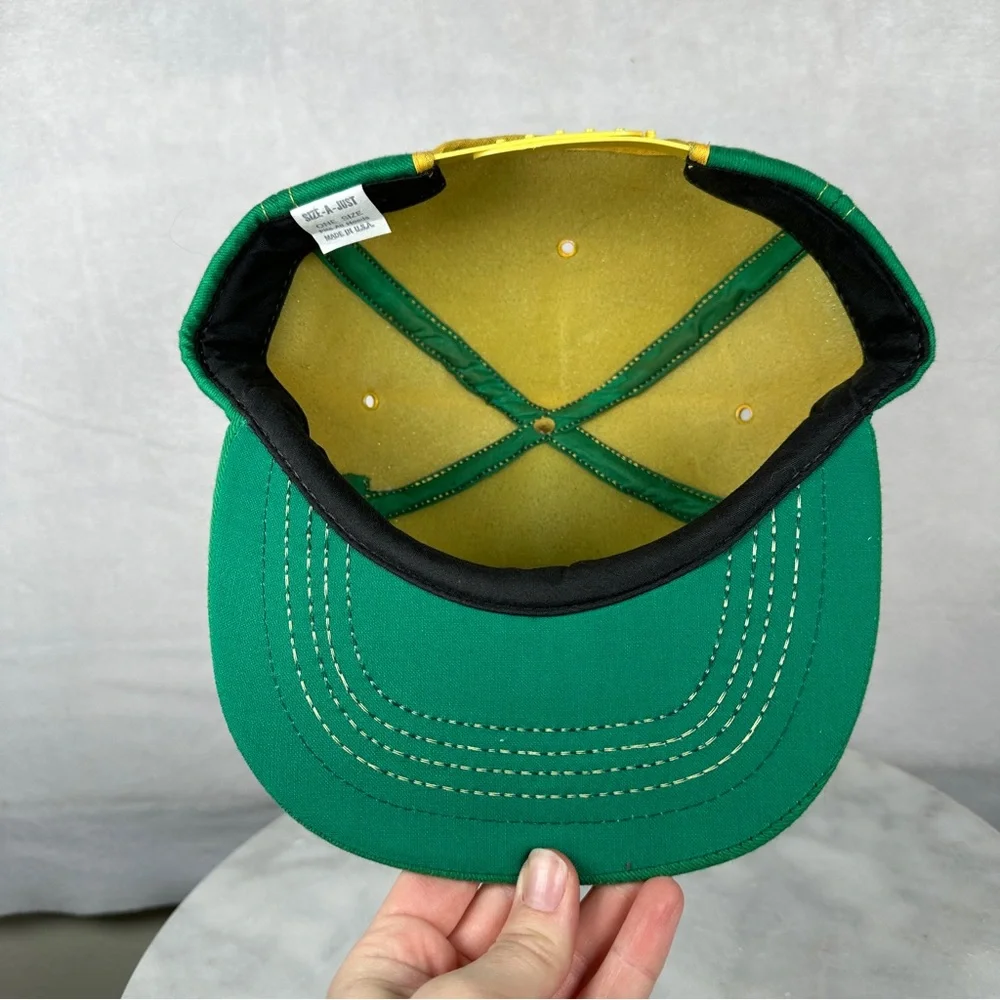 John Deere trucker hat SnapBack vintage retro Green Yellow Tractor‎ farming cap